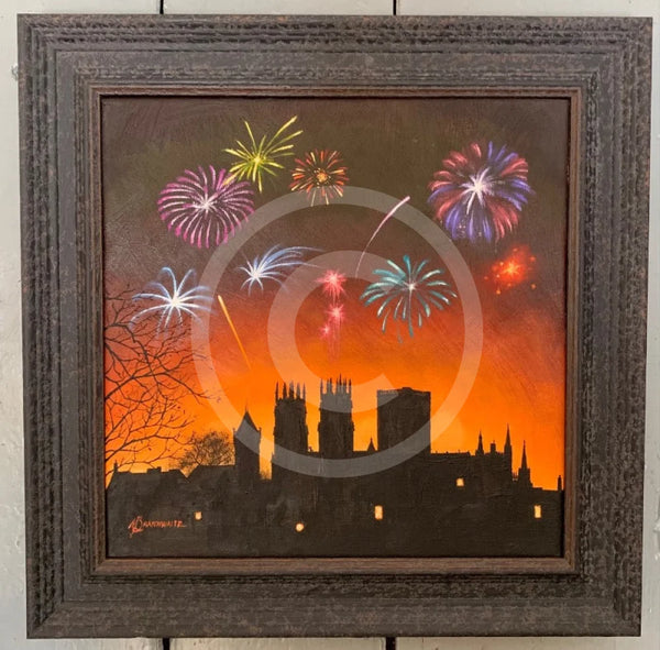 ORIGINAL Cinder Toffee Skies, York Minster from the Walls by Mark Braithwaite