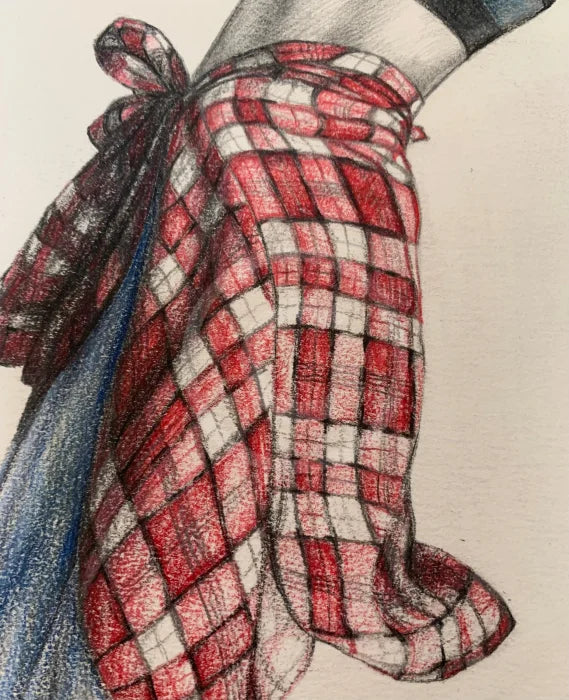 ORIGINAL Dancer in the Street 1 - Street Dance Drawing by Mark Braithwaite detail