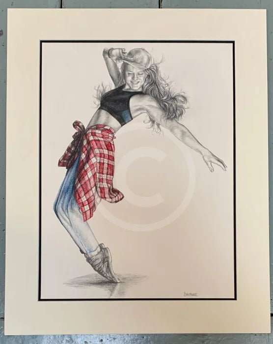 ORIGINAL Dancer in the Street 1 - Street Dance Drawing by Mark Braithwaite