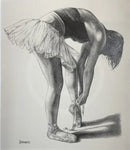 Final Adjustments Study 4, Original Drawing by Mark Braithwaite - Ballet Dancer Drawing