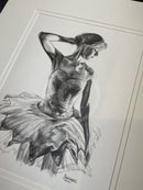 Footlights 1, Original Drawing by Mark Braithwaite - Ballet Dancer Drawing