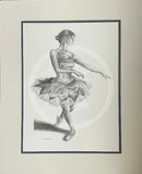 Footlights 3, Original Drawing by Mark Braithwaite - Ballet Dancer Drawing