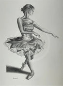 Footlights 3, Original Drawing by Mark Braithwaite - Ballet Dancer Drawing