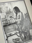 Harmony In Red Study, Original Drawing by Mark Braithwaite - Figurative