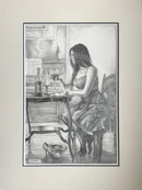 Harmony In Red Study, Original Drawing by Mark Braithwaite - Figurative