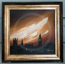 ORIGINAL Mocha Skies, Westminster, London by Mark Braithwaite framed