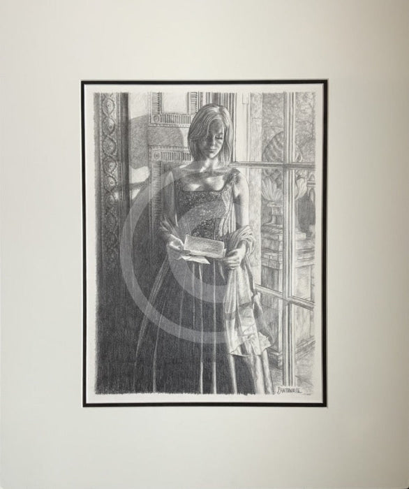 More Than Words, Study-Original Drawing by Mark Braithwaite - Figurative Drawing
