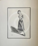 Poise Study 2-Original Drawing by Mark Braithwaite- Ballet Dancer Drawing