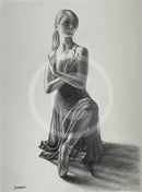 Poise Study 5- Original Drawing by Mark Braithwaite- Ballet Dancer