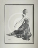 Poise Study 6- Original Drawing by Mark Braithwaite- Ballet Dancer