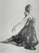 Poise Study 6- Original Drawing by Mark Braithwaite- Ballet Dancer