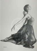 Poise Study 6- Original Drawing by Mark Braithwaite- Ballet Dancer