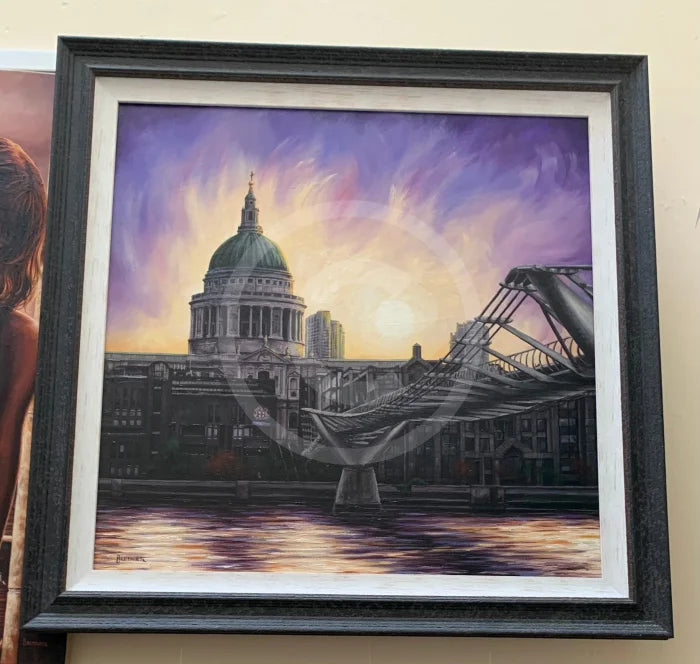 Purple Haze Over London Town I - Original Oil by Mark Braithwaite