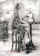 Reflecting Study 2 - Original Drawing By Mark Braithwaite