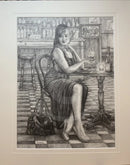 Reflecting, Study 6- Original Drawing by Mark Braithwaite- Figurative