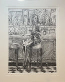 Reflecting Study 7- Original Drawing By Mark Braithwaite - Figurative