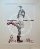 Rosebud, Arabesque-ish ORIGINAL Pencil Drawing by Mark Braithwaite