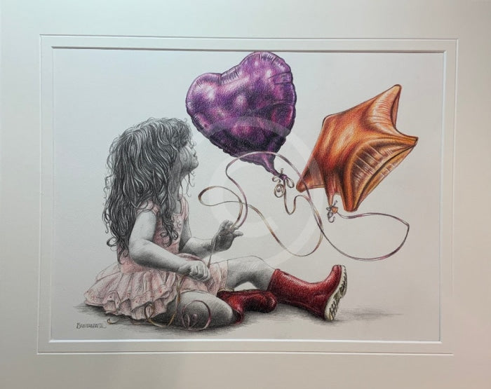 Rosebud, Bawoons! ORIGINAL Pencil Drawing by Mark Braithwaite