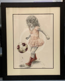 Rosebud Keepy Uppy - Original Drawing by Mark Braithwaite