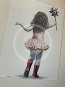 Rosebud Spindizzy -Original Drawing by Mark Braithwaite