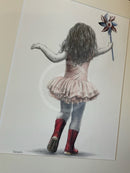 Rosebud Spindizzy -Original Drawing by Mark Braithwaite