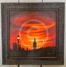 ORIGINAL Sanguine Sunset, Embankment at Westminster by Mark Braithwaite