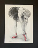 The Red Shoes I-  Original Drawing by Mark Braithwaite - Ballet Dancer Drawing