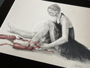 The Red Shoes 3, Original Drawing by Mark Braithwaite - Ballet Dancer Drawing