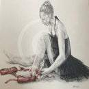 The Red Shoes 3, Original Drawing by Mark Braithwaite - Ballet Dancer Drawing