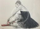 The Red Shoes 5, Original Drawing by Mark Braithwaite - Ballet Dancer Drawing