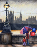 ORIGINAL Up Up and Away, Westminster - Pair of Oil Paintings by Mark Braithwaite