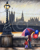 ORIGINAL Up Up and Away, Westminster - Pair of Oil Paintings by Mark Braithwaite