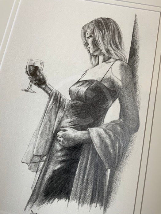ORIGINAL Wallflower, Study 3 - Figurative Drawing by Mark Braithwaite