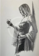 ORIGINAL Wallflower, Study 3 - Figurative Drawing by Mark Braithwaite