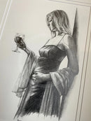ORIGINAL Wallflower, Study 3 - Figurative Drawing by Mark Braithwaite