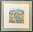 Over the Stile by Debbie Neill Mounted Miniature