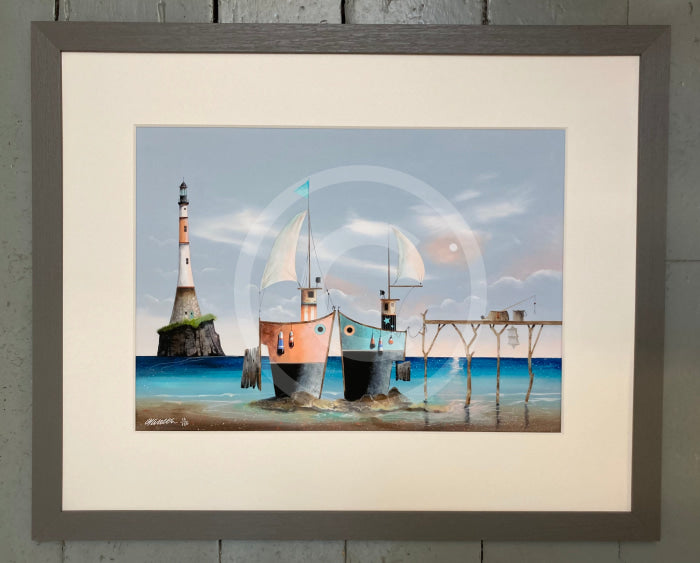 Paisley And Piper By Gary Walton Limited Edition Print Framed In Medium Groove Grey