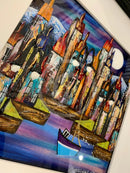 Pale Moon Rising II (10x10") ORIGINAL PAINTING by Rozanne Bell