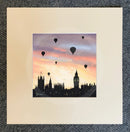 Pastel Skies, Balloons over Westminster, London by Mark Braithwaite
