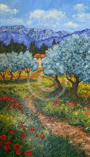 Path To The Cottage, Provence - ORIGINAL by Geoffrey Smith