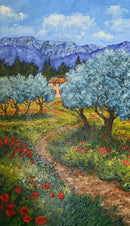 Path To The Cottage, Provence - ORIGINAL by Geoffrey Smith