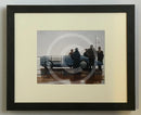 Pendine Beach by Jack Vettriano, iconic racing car picture. Mounted miniature print