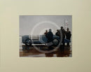 Pendine Beach by Jack Vettriano, iconic racing car picture. Mounted miniature print