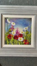Mystic Wildflower Meadow (10x10") ORIGINAL PAINTING by Rozanne Bell SOLD