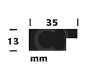 Rectangular Frames: Groove Medium White (Band B) PROFILE