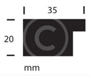 Rectangular Frames: Large Linear Black (Band C) PROFILE