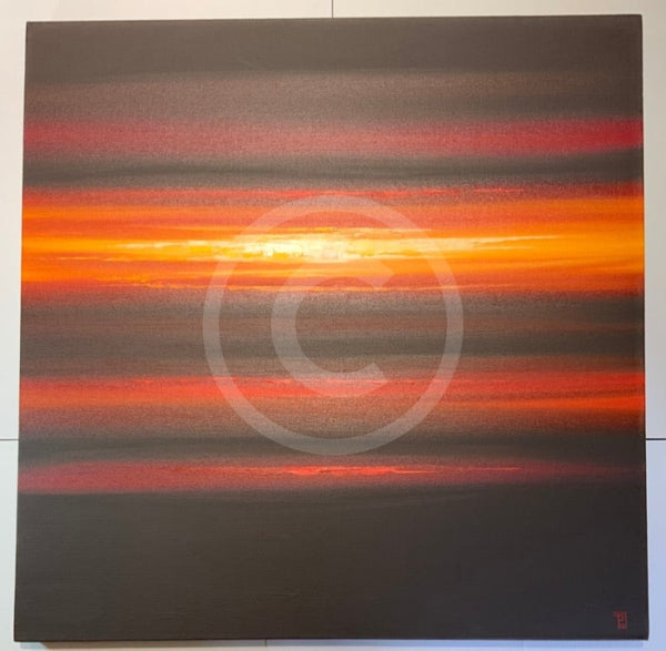 Red Sky At Night 1 ORIGINAL PAINTING by Peter Worswick