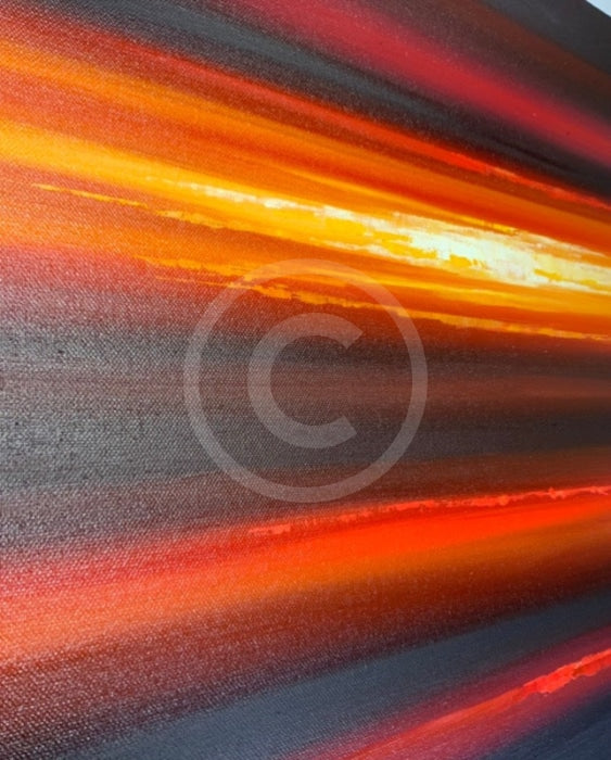 Red Sky At Night 1 ORIGINAL PAINTING by Peter Worswick