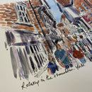 Relaxing In The Shambles, York, Richard Briggs ORIGINAL WATERCOLOUR