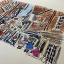 Relaxing In The Shambles, York, Richard Briggs ORIGINAL WATERCOLOUR